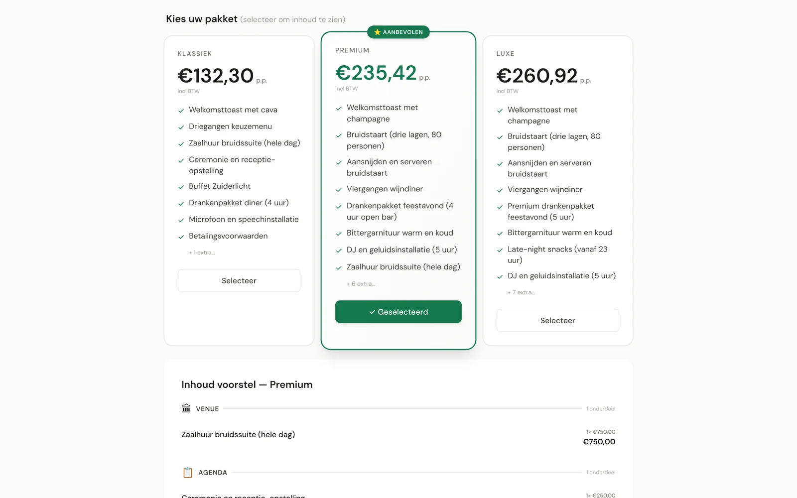 Premium, getekend.