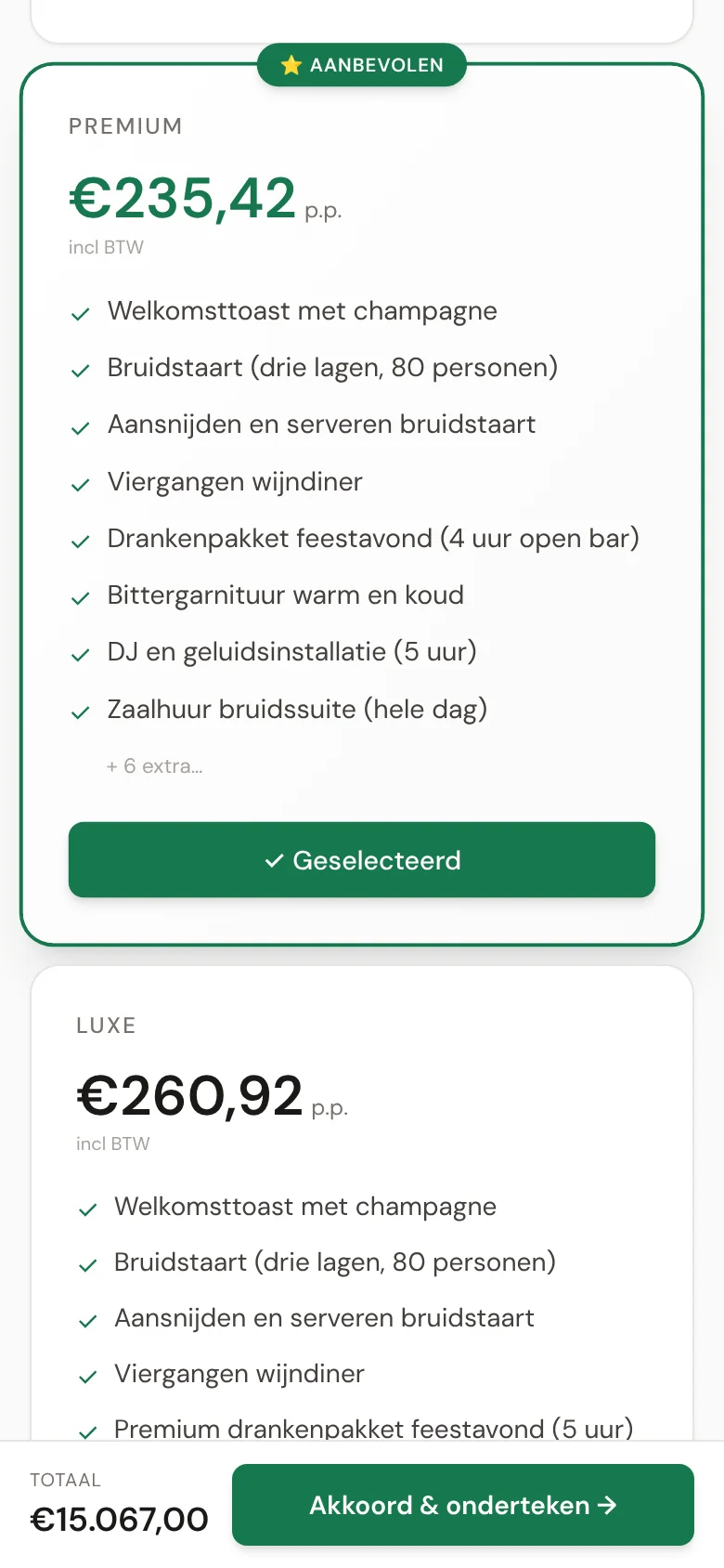 Premium, getekend.